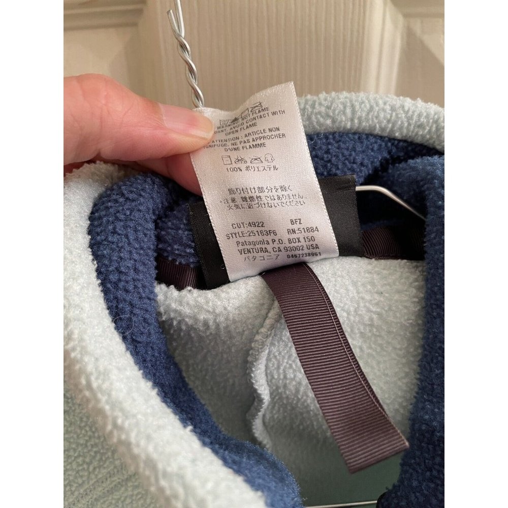 Patagonia Women Blue  Synchilla Fleece Vest Full Zip Mock Neck 25163f6 Small - Picture 9 of 9